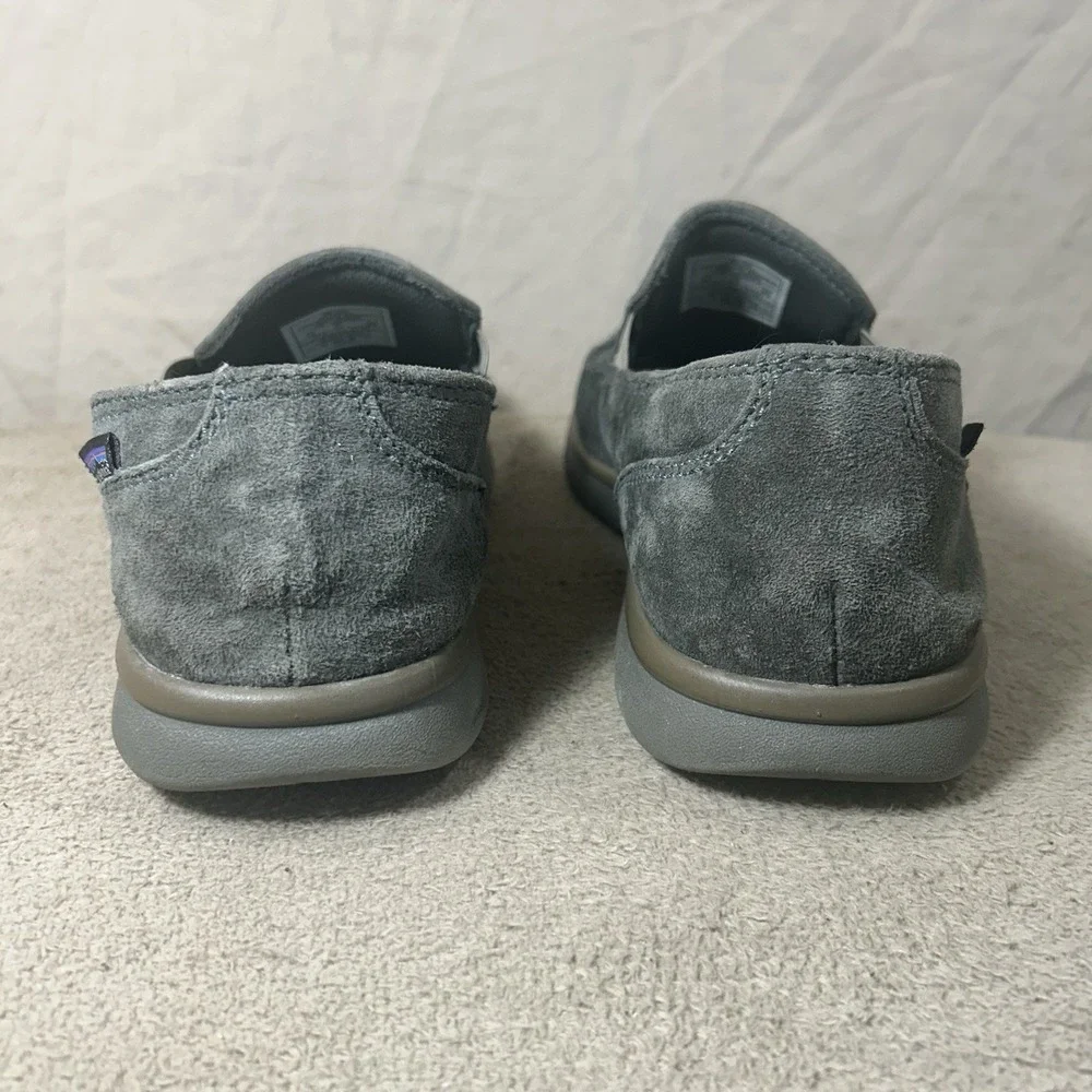 Patagonia Slip On Loafers Mens 12 Gray Suede Leather Moc Casual Shoes